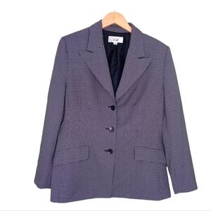 Le Suit Blazer Plus Size Black and White